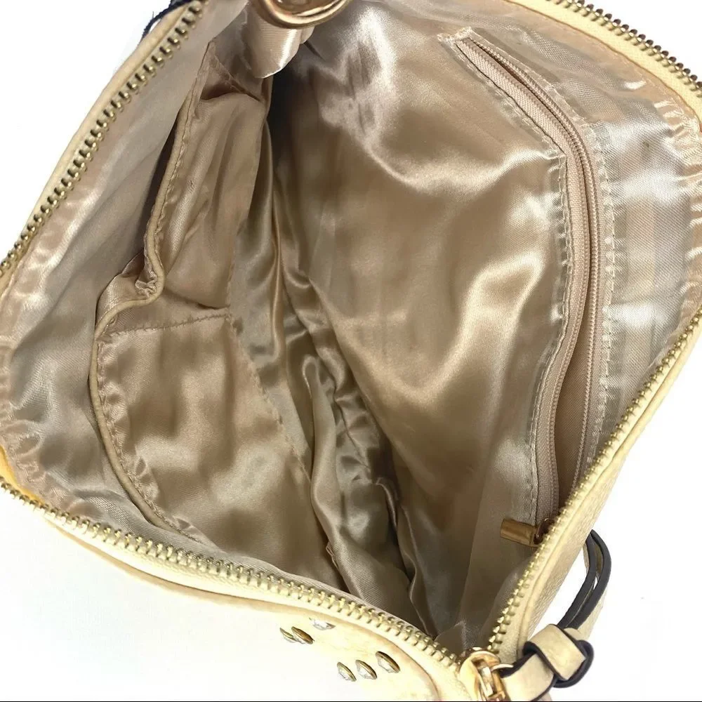 Windsor rhinestone brass clutch crossbody bag NWT